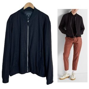 Club Monaco Summer Linen Bomber Jacket Size XL Black